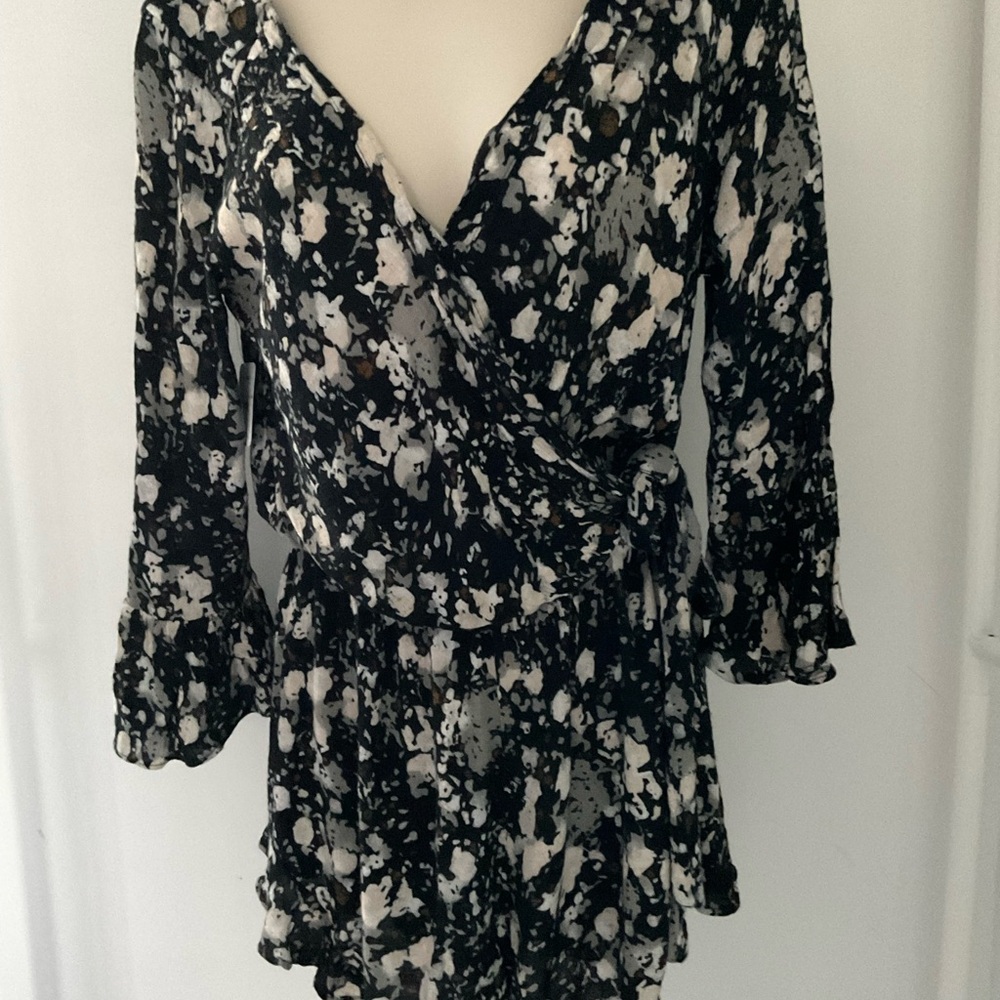 Black and White Floral Dress, free people